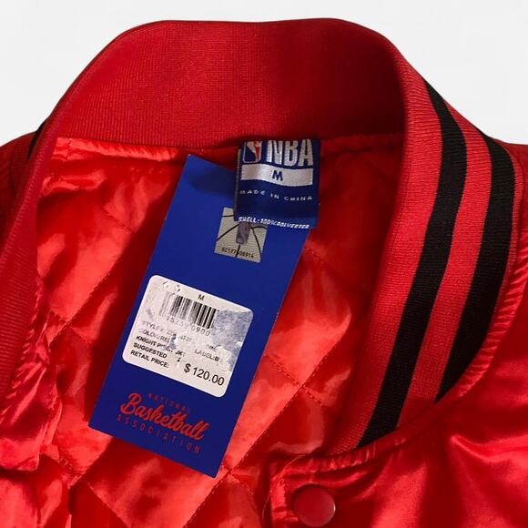 Red and black NBA bomber jacket - size M - Picture 2 of 4